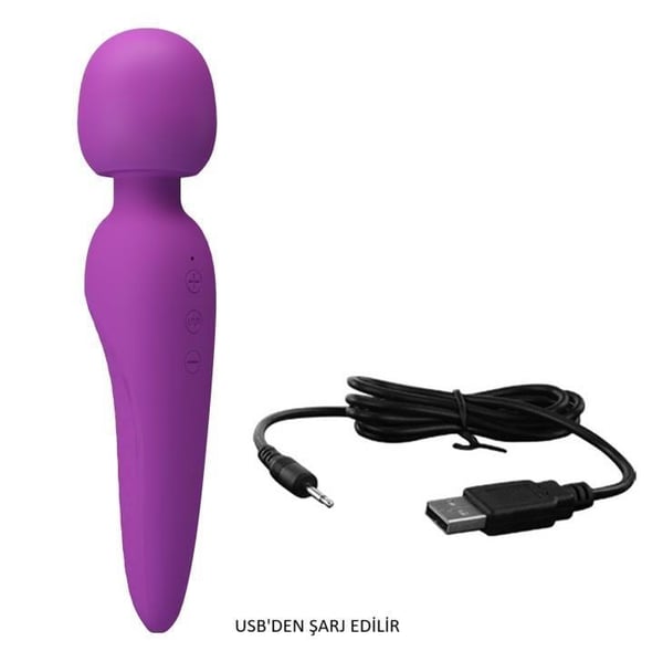 USB Şarjlı 7 Titreşimli Masaj Vibratörü Bayan Klitoris Uyarıcı Vibratör - Meredith