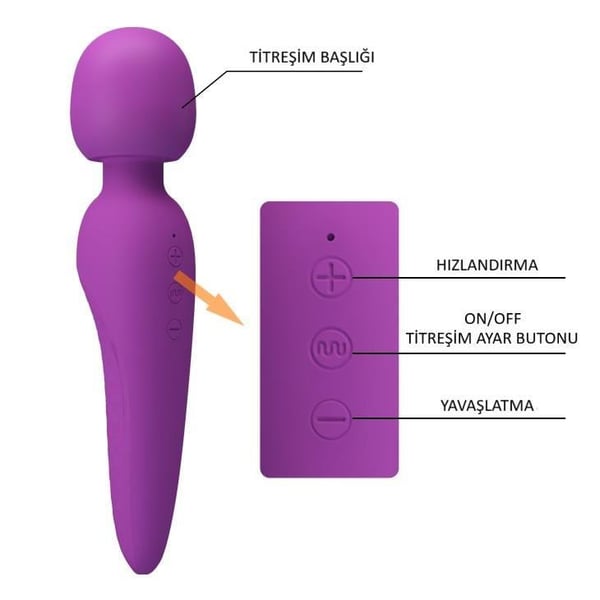 USB Şarjlı 7 Titreşimli Masaj Vibratörü Bayan Klitoris Uyarıcı Vibratör - Meredith