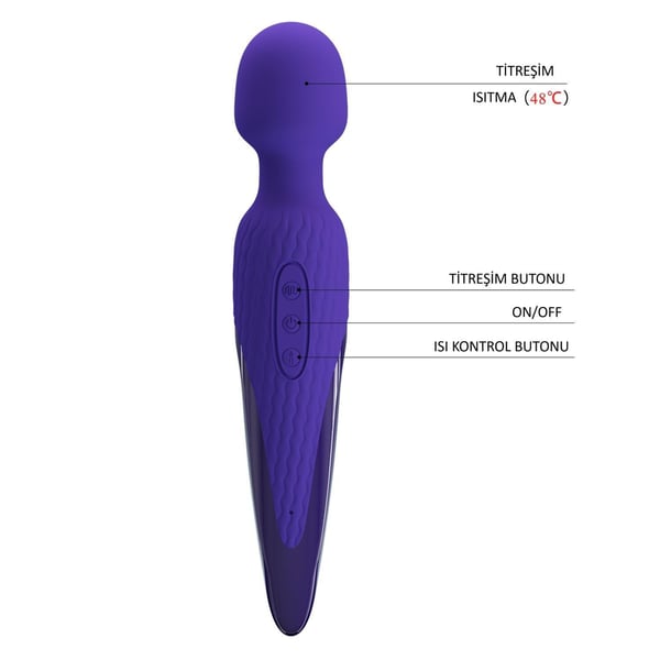 USB Şarjlı 7 Titreşim Fonksiyonlu Isıtmalı Teknolojik Vibratör