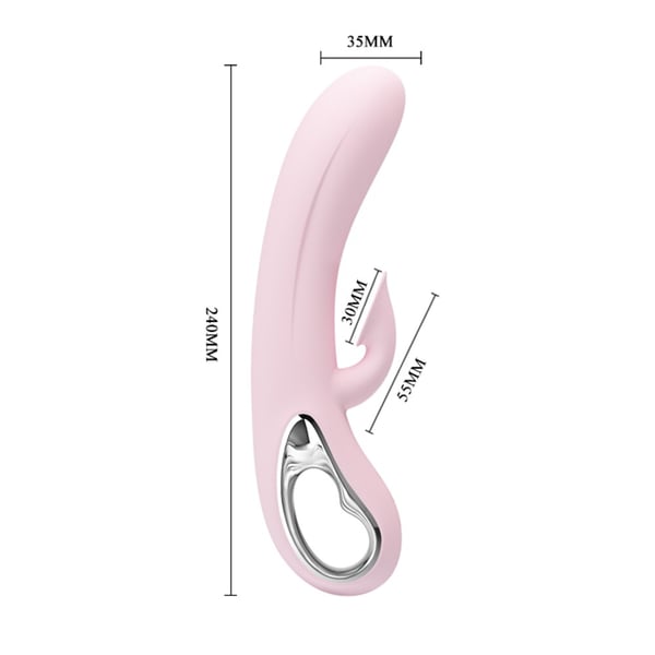 USB Şarjlı 12 Emme ve 12 Titreşim Fonksiyonlu 24 cm Teknolojik Vibratör - Nicola