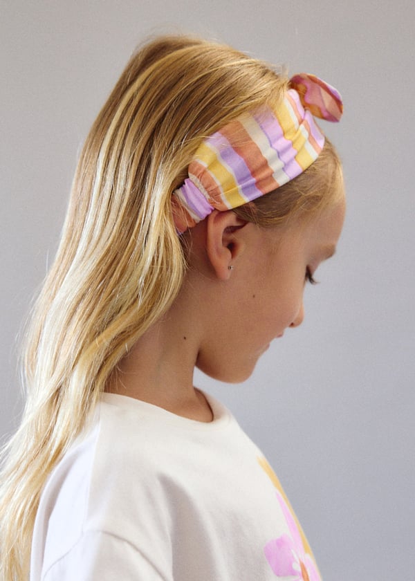 Mayoral Girls' Headband T-shirt Cream