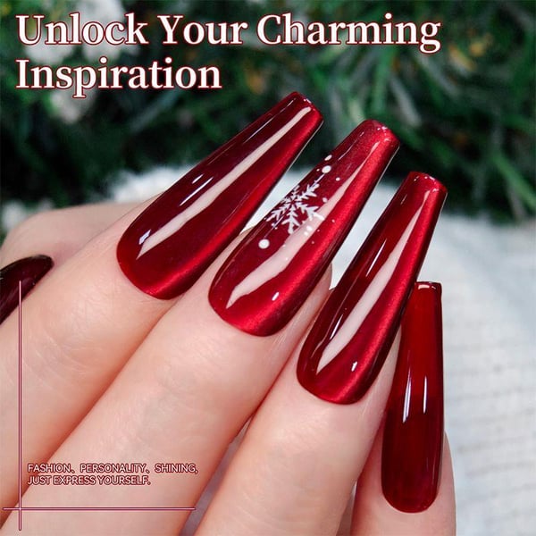 BORN PRETTY 10ml Hema Tpo Free Ruby Red Mirror Cat Magnetic Gel Ultra Shine MY394 (62926)
