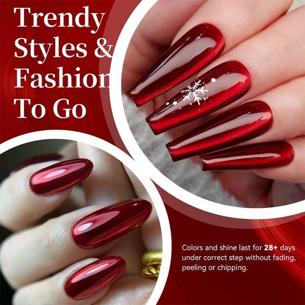 BORN PRETTY 10ml Hema Tpo Free Ruby Red Mirror Cat Magnetic Gel Ultra Shine MY394 (62926)