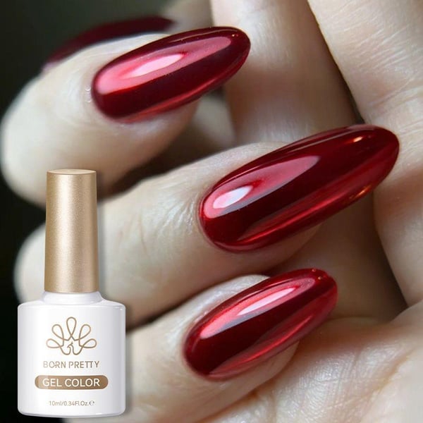 BORN PRETTY 10ml Hema Tpo Free Ruby Red Mirror Cat Magnetic Gel Ultra Shine MY394 (62926)
