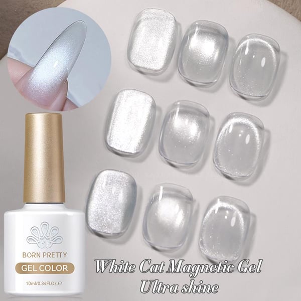 BORN PRETTY 10ml White Kedi Gözü Kalıcı Oje 60289