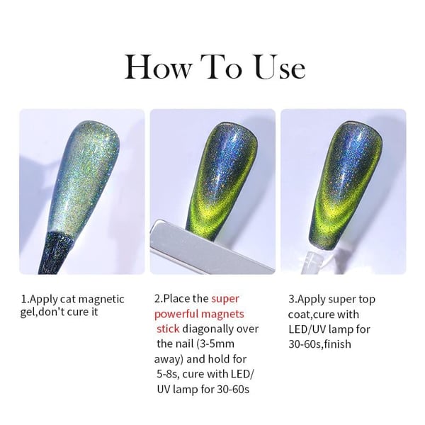 BORN PRETTY 15ml Hema Free Rainbow Reflective Kedi Gözü Kalıcı oje T001 (58695)