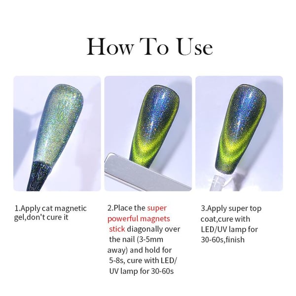 BORN PRETTY 15ml Hema Free Rainbow Reflective Kedi Gözü Kalıcı oje T004 (58695)