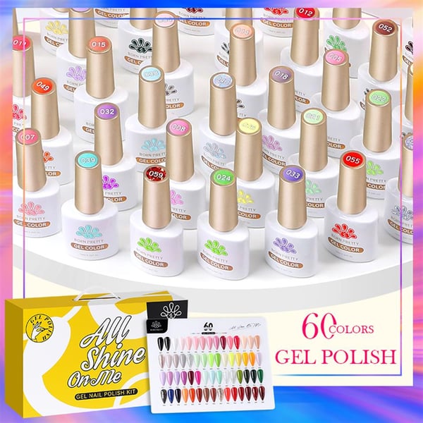 BORN PRETTY 65Pcs/Set 10ml 60 Colors Nail Gel Polish Set (55983)