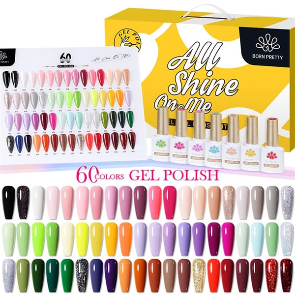 BORN PRETTY 65Pcs/Set 10ml 60 Colors Nail Gel Polish Set (55983)