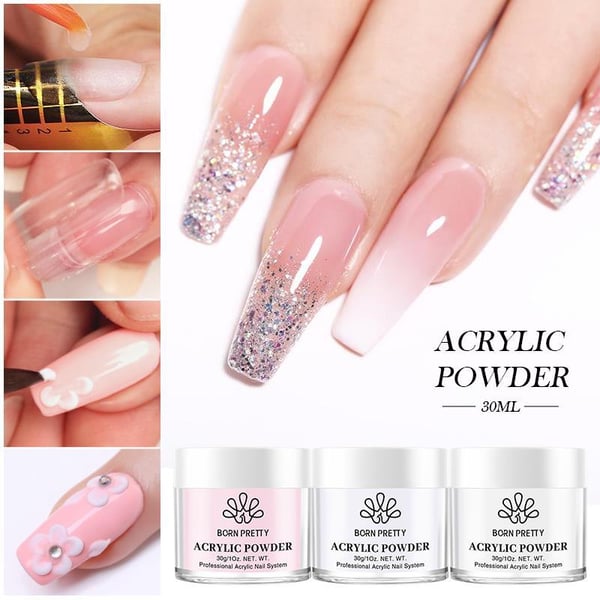 Born Pretty Akrilik toz 01 Pembe (56341)