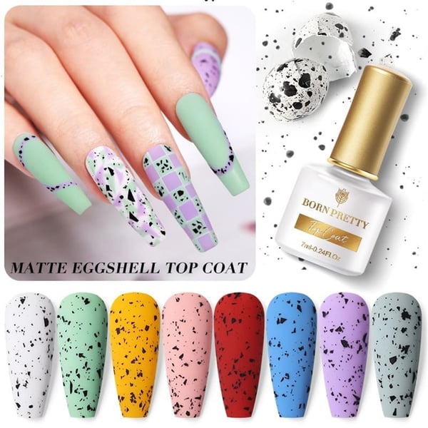 Born Pretty Bıldırcın Yumurtası Kabuğu Görünümlü Mat Top kat (53427)