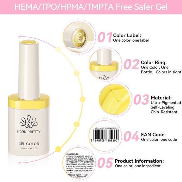 BORN PRETTY PRO TERRA 10ml Hema Tpo Free Kalıcı Oje (62072)