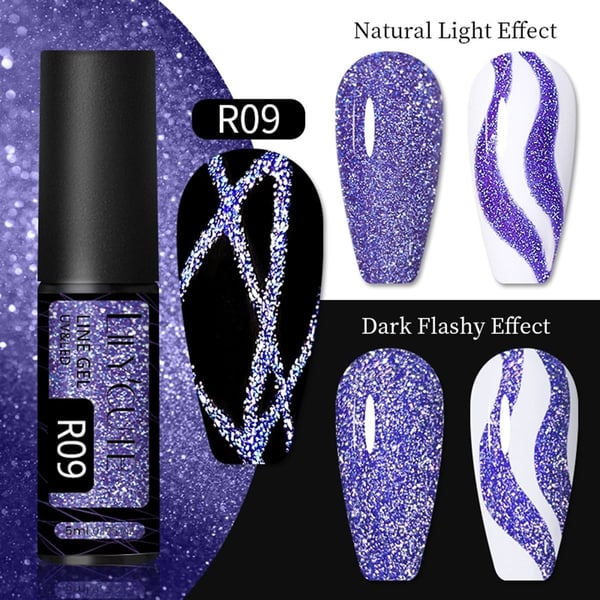Lily Cute Reflective Glitter Nail art çizim ojesi R9 (55152-3)