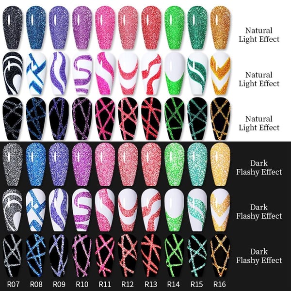 Lily Cute Reflective Glitter Nail art çizim ojesi R16 (55152-10)