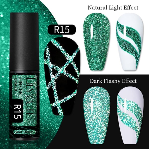 Lily Cute Reflective Glitter Nail art çizim ojesi R15 (55152-9)