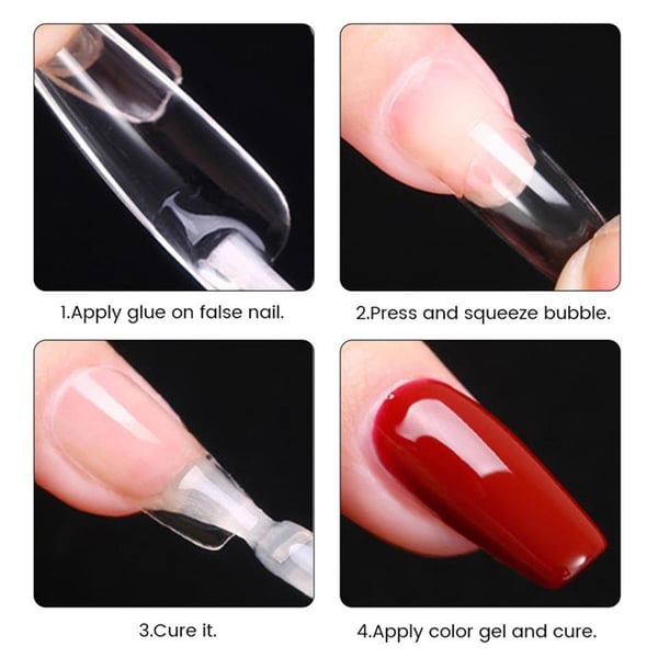 Yeni nesil jel destekli Medium stiletto tipsi 550 adet (55564-02)