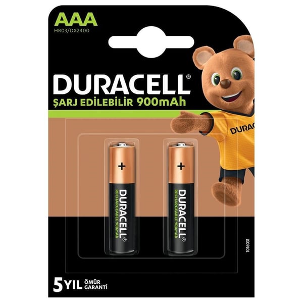 Duracell AAA 1.2V 900mAh Ni-MH 2'li Paket Pil