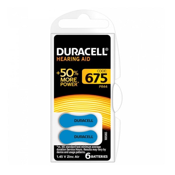 Duracell Activair 675 İşitme Cihazı 6'lı Paket Pil