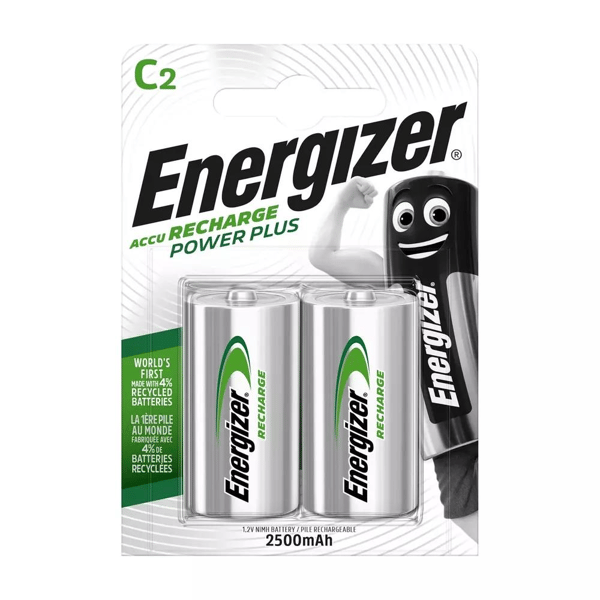 Energizer C - Orta Boy 1.2V Ni-MH 2'li Paket - Power Plus 