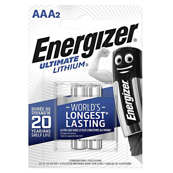 Energizer E92 Ultimate AAA Lithium 2'li Paket Pil