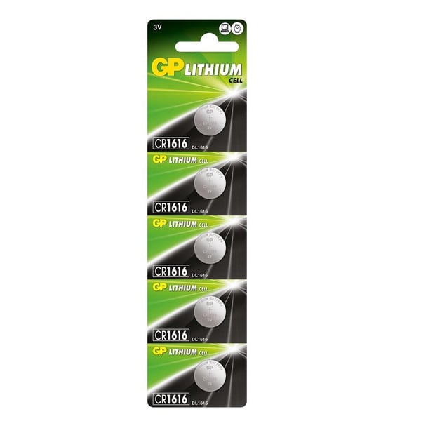 GP CR1616-C5 3V Lityum Pil 5'li Paket
