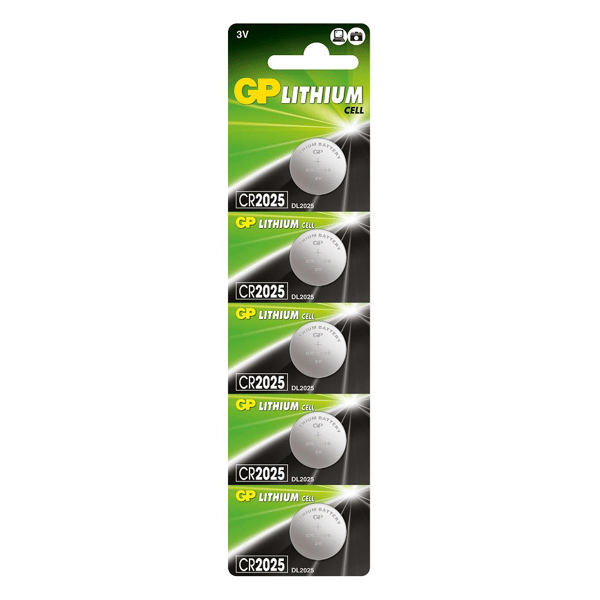 GP CR2025 3V Lityum 5'li Paket Pil
