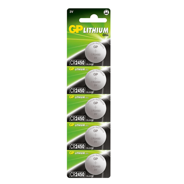GP CR2450 3V Lityum 5'li Paket Pil