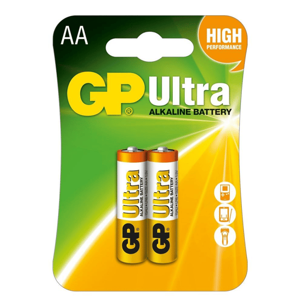 GP Ultra AA 1.5V Alkalin 2'li Paket Pil