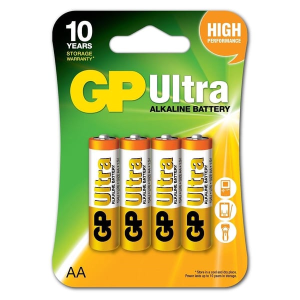 GP Ultra AA 1.5V Alkalin 4'lü Paket Pil