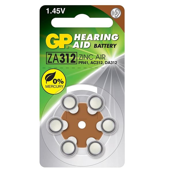 GP ZA312 1.4V Çinko-Hava Tekli Paket Pil
