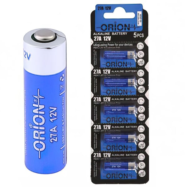 Orion 27A 1.5V Alkalin 5'li Paket Pil 