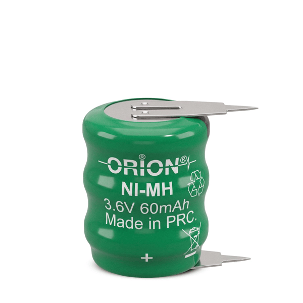 Orion 3.6V 60mAh Ni-CD 2 Bacaklı Buton Pil 