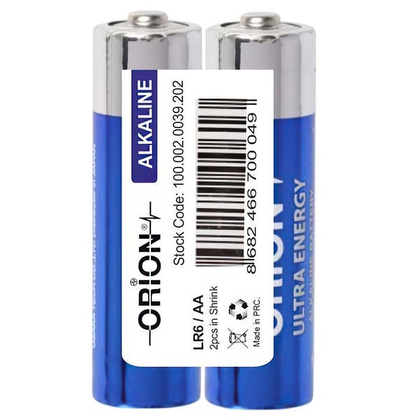 Orion AA 1.5V Alkalin 2'li Paket Pil