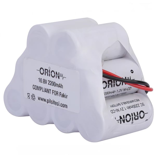 Orion Fakir RCT108 Turbo Serisi Uyumlu 10.8V 2.2Ah BMS Devresiz Ni-CD Süpürge Bataryası 