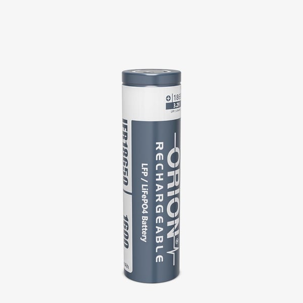 Orion IFR18650 3.2V 1600mAh 2C LiFePO4 Pil 