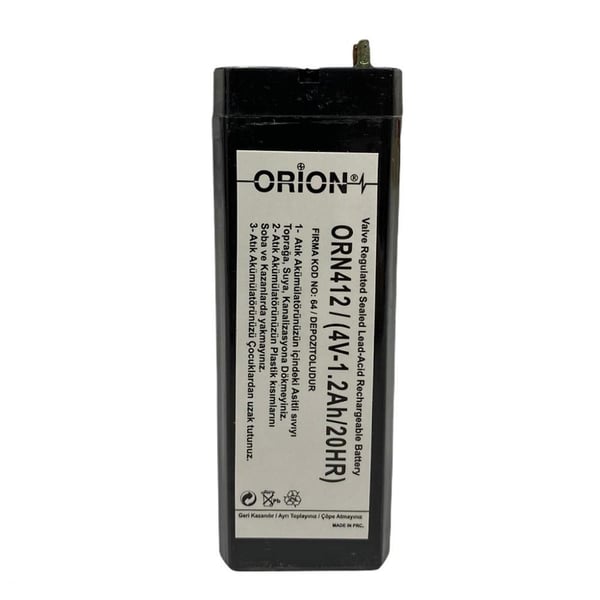 Orion ORN412 4V 1.2Ah Kuru Bakımsız Akü 