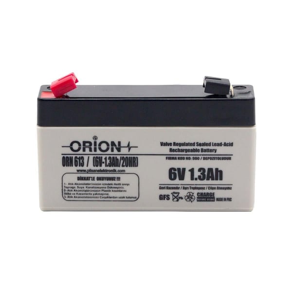 Orion ORN613 6V 1.3Ah Kuru Bakımsız Akü 