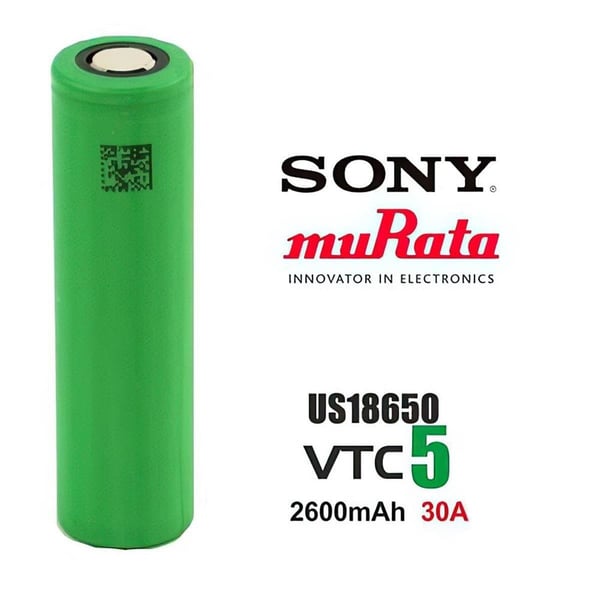 Sony Murata VTC5 18650 3.7V 2600mAh 30A Li-ion Pil