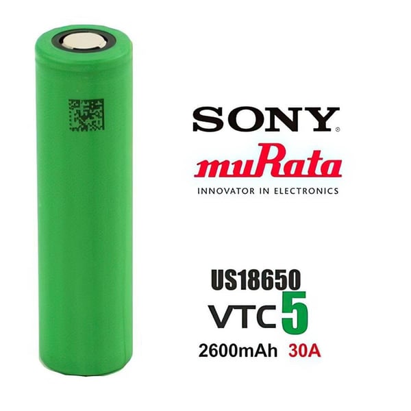 Sony Murata VTC5 18650 3.7V 2600mAh 30A Li-ion Pil