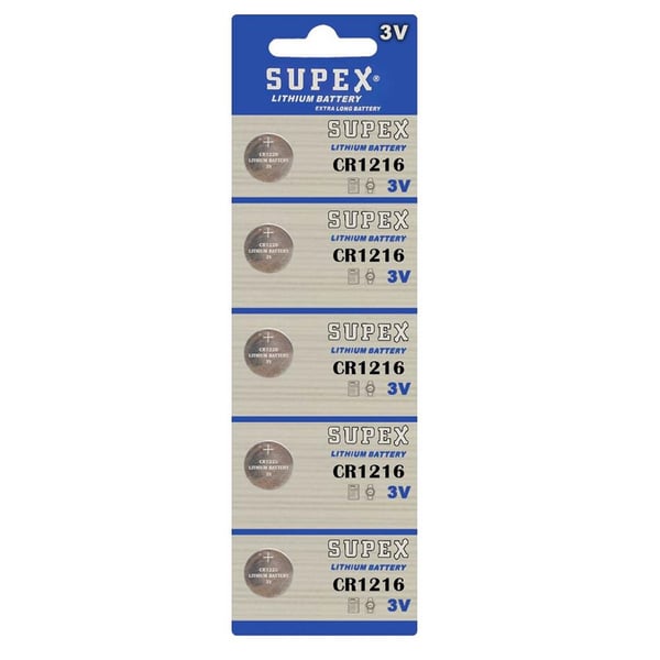 Supex CR1216 3V Lityum Pil 5'li Paket