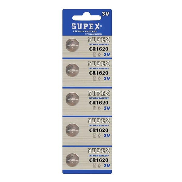 Supex CR1620 3V Lityum Pil 5'li Paket