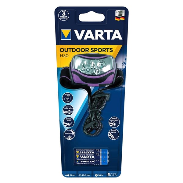 Varta 120lm LED Kafa Feneri - Professional Outdoor Sports (18630)