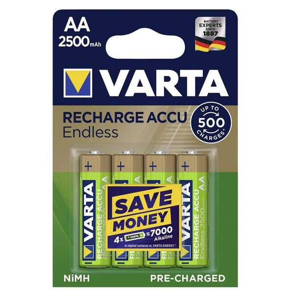 Varta 56686 Endless 2500mAh AA Şarj Edilebilir Kalem Pil 4'lü Paket