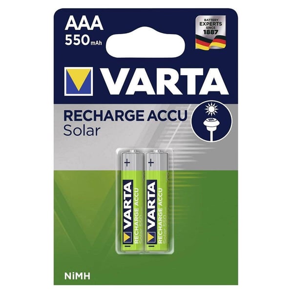 Varta 56733 Solar 550mAh AAA Şarj Edilebilir İnce Kalem Pil 2'li Paket
