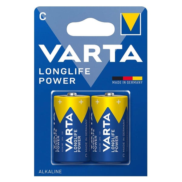 Varta C - Orta Boy 1.5V Alkalin 2’li Paket Pil – Longlife Power (4914)