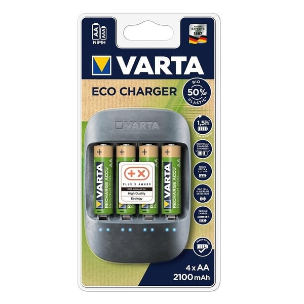 Varta Ni-MH Eco Şarj Cihazı – 4×AA 2100mAh (57680)