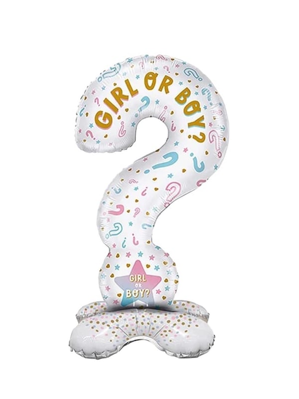 Girl Boy Soru İşareti Folyo Balon Parti Balonu 110 cm