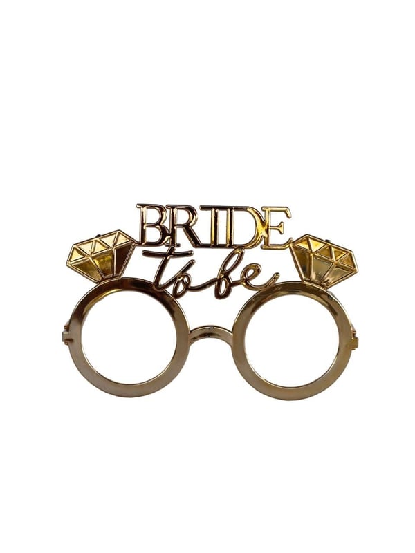 Bride to be Bekarlığa Veda Partisi Gözlüğü Tek Taşlı Bride Gözlük Bronz