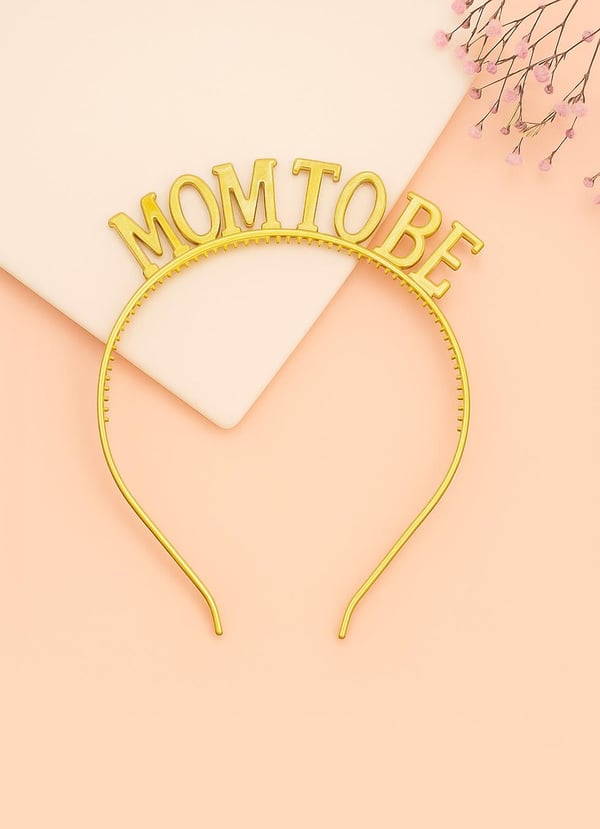 Mom To Be Taç Mika Plastik Baby Shower Tacı Gold