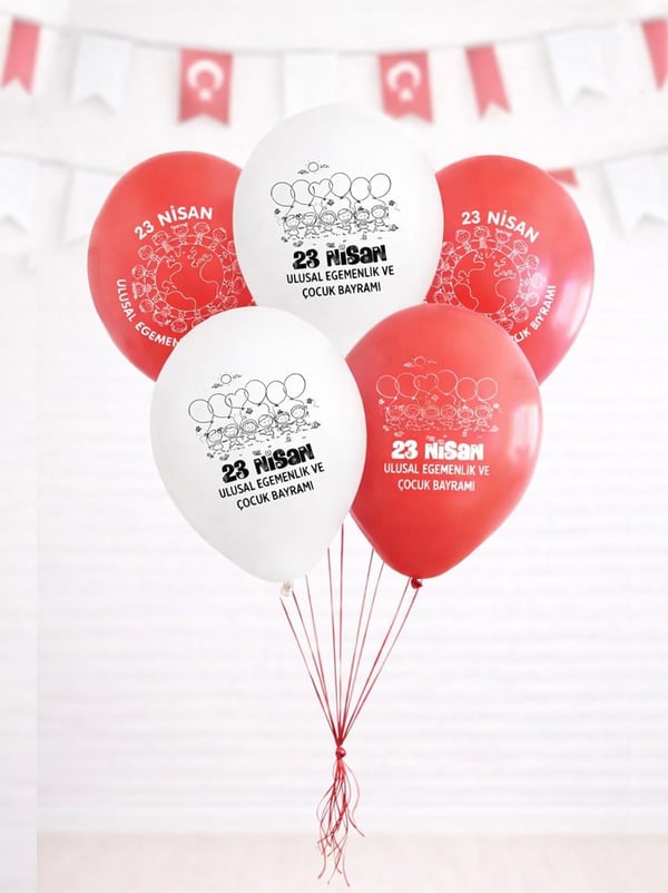 23 Nisan Baskılı Balon – Kalisan Milli Bayram Balonu 100'lü - Milli Bayram Süsleri | Parti Adresi